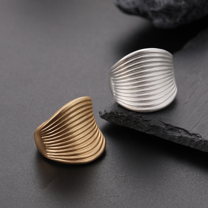 Elastic Metal Ladies Brushed Ring Wholesale
