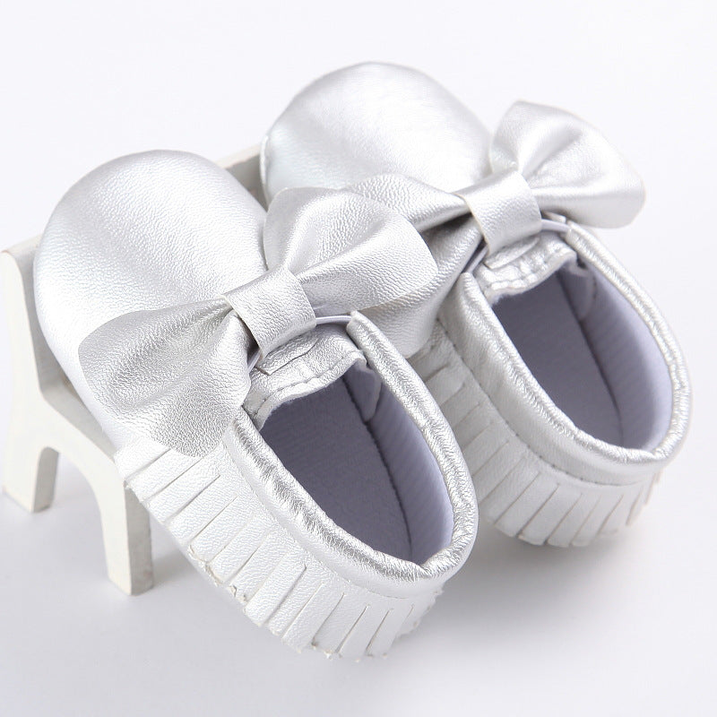 Spring And Autumn New 0-1 Years Old Baby Shoes Tassel Pu Bottom Non-slip Casual Baby Shoes