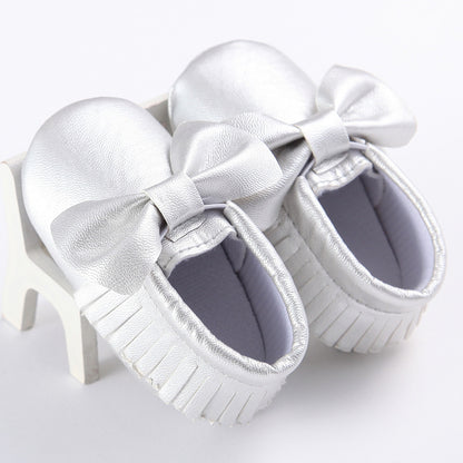 Spring And Autumn New 0-1 Years Old Baby Shoes Tassel Pu Bottom Non-slip Casual Baby Shoes