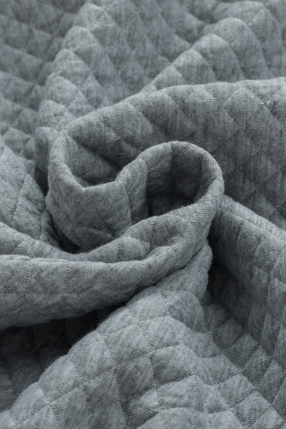 Green Color Block Patchwork Flap Pocket Quilted Shacket