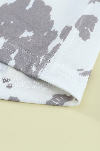 Brown Cow Print Racerback Tank Top