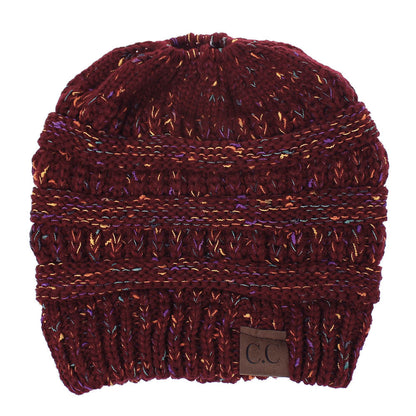 INS Colored Thread Variegated Hat Woolen Knitted Hat