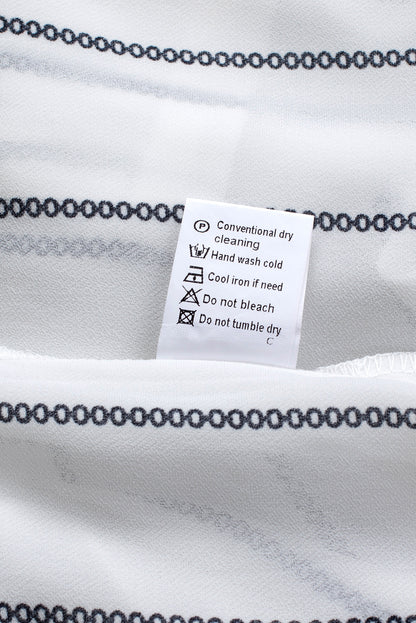 Multicolor Striped V Neck Pocket Long Sleeve Top