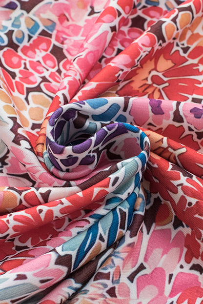 Red Cakewalk Floral Smocked Blouse