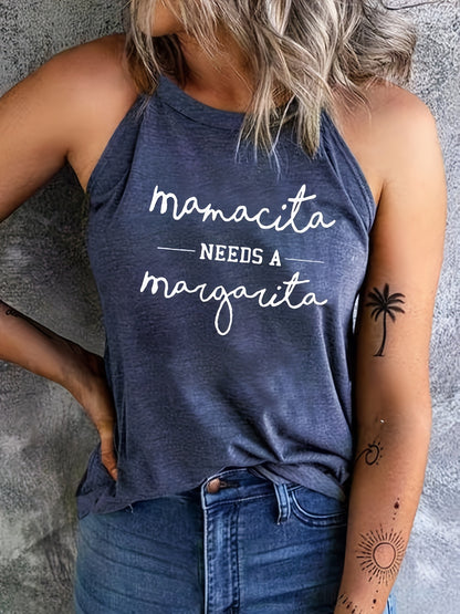 Women's Printed Sleeveless Vest T-shirt