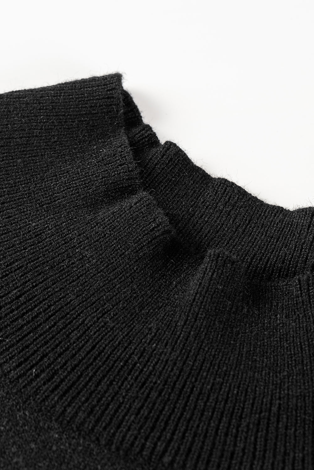 Blackish Green Patch Pocket Ribbed Knit Short Sleeve Sweater