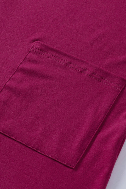 Khaki Side Pockets Short Sleeve Tunic Top