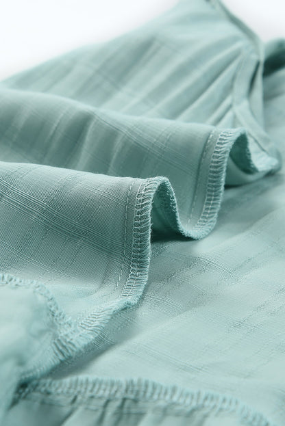 Pink Lightweight Ruffle Hem Halter Tank Top