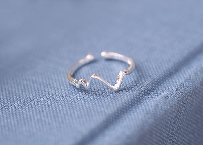 Heartbeat Ring Personality Simple Jewelry