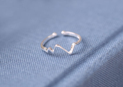 Heartbeat Ring Personality Simple Jewelry