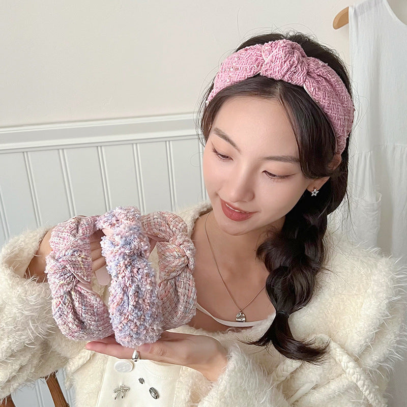 Fashion Retro Type Classic Style Woolen Knotted Headband
