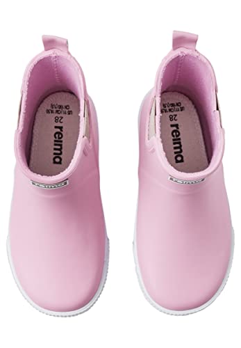 Reima Ankles Waterproof Low Cut Rain Boots Outdoor Rubber Boot for Kids, Light Pink, 12/12.5 Little Kid
