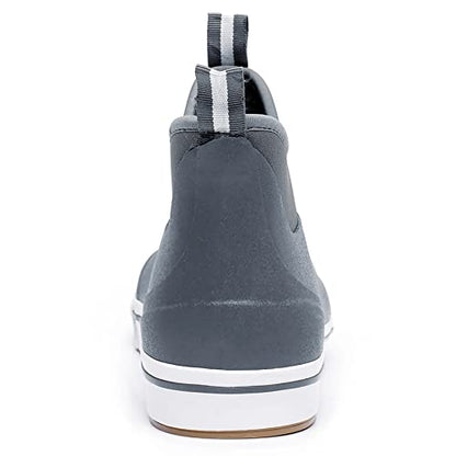 WTW Unisex Rain Boots for Men and Women, Waterproof Rubber Fishing Deck Boots Neoprene Boots Slip on Ankle Garden Shoes