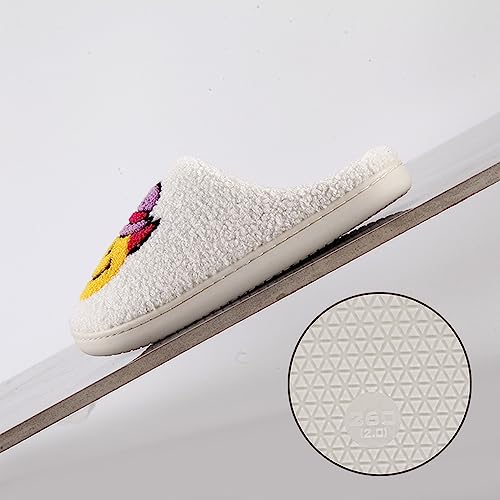 CATLJXL Cowboy Boot Slippers for Women Disco Cowgirl Hat Slippers for Women Preppy Cowboy Smile Face Slippers Memory Foam Smiley Hat 4142