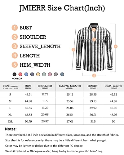 JMIERR Mens Casual Cotton Linen Shirts Button Down Long Sleeve Striped Beach Resort Shirts for Men,US 38(S),0Sky Blue