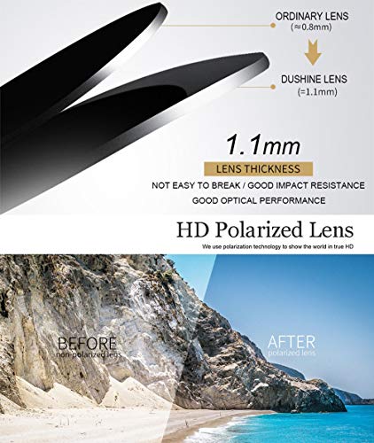 DUSHINE Polarized Sunglasses for Women Classic Retro Style 100% UV Protection (3 Pack)