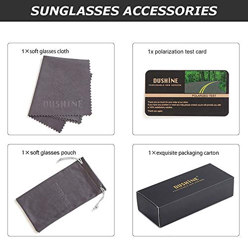 DUSHINE Polarized Sunglasses for Women Classic Retro Style 100% UV Protection (3 Pack)