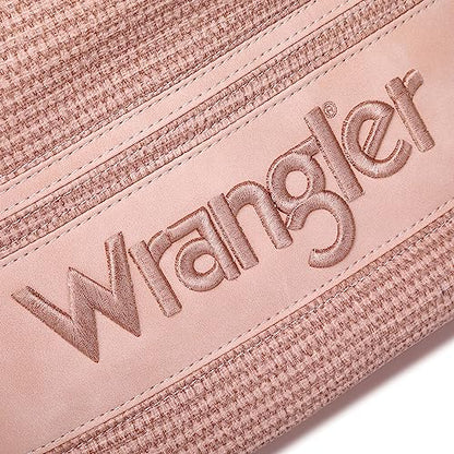 Wrangler Bucket Handbag for Women Weave Hobo Bag Western Shoulder Purse Basket Tote Medium WG79-G918PK