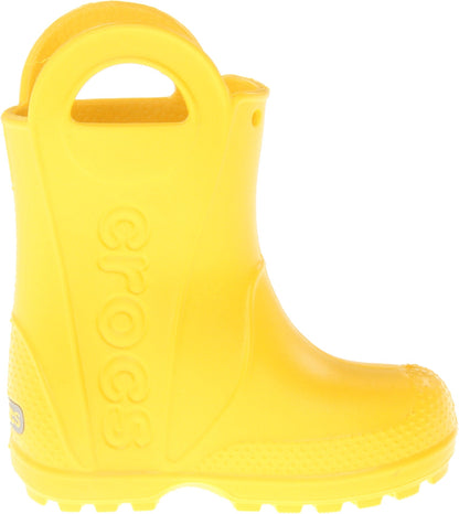 Crocs unisex child Rain Boot, Yellow, 7 Toddler US